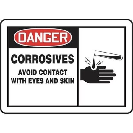 Accuform OSHA DANGER SAFETY SIGN CORROSIVES MCHL001XT MCHL001XT